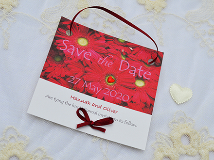 Save the Date with Loop/Ribbon - Bespoke